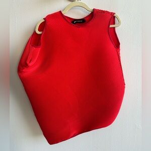 Melitta Baumeister Red pleated Top